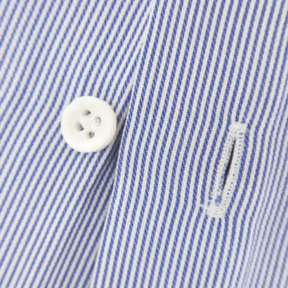 [Used] ORIAN Cotton Striped Horizontal Collar Dress Shirt Blue x White [37] [Condition Rank C] [Men&