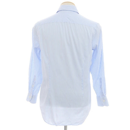 [Used] Italstyle ITAL STYLE Cotton Striped Wide Collar Dress Shirt Light Blue x White [38] [Condition Rank C] [Men&