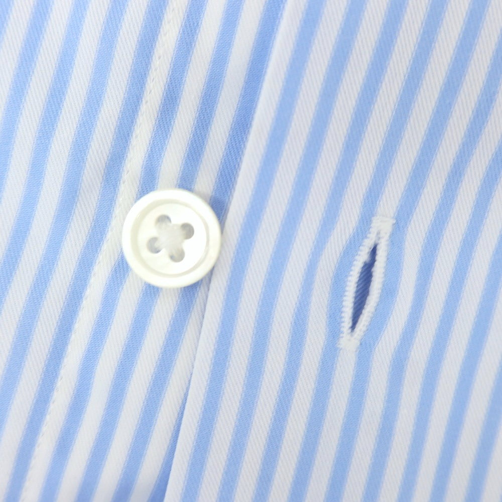 [Used] Italstyle ITAL STYLE Cotton Striped Wide Collar Dress Shirt Light Blue x White [38] [Condition Rank C] [Men&