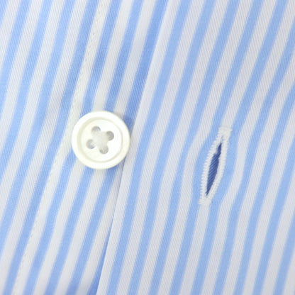 [Used] Italstyle ITAL STYLE Cotton Striped Wide Collar Dress Shirt Light Blue x White [38] [Condition Rank C] [Men&