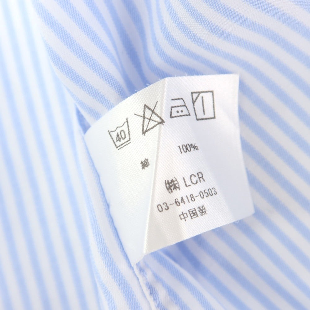 [Used] Italstyle ITAL STYLE Cotton Striped Wide Collar Dress Shirt Light Blue x White [38] [Condition Rank C] [Men&