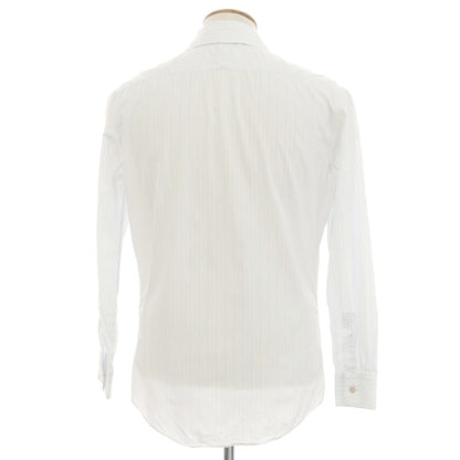 [Used] Hermes HERMES Cotton Pinstripe Wide Collar Dress Shirt White x Blue [39] [Condition Rank C] [Men&