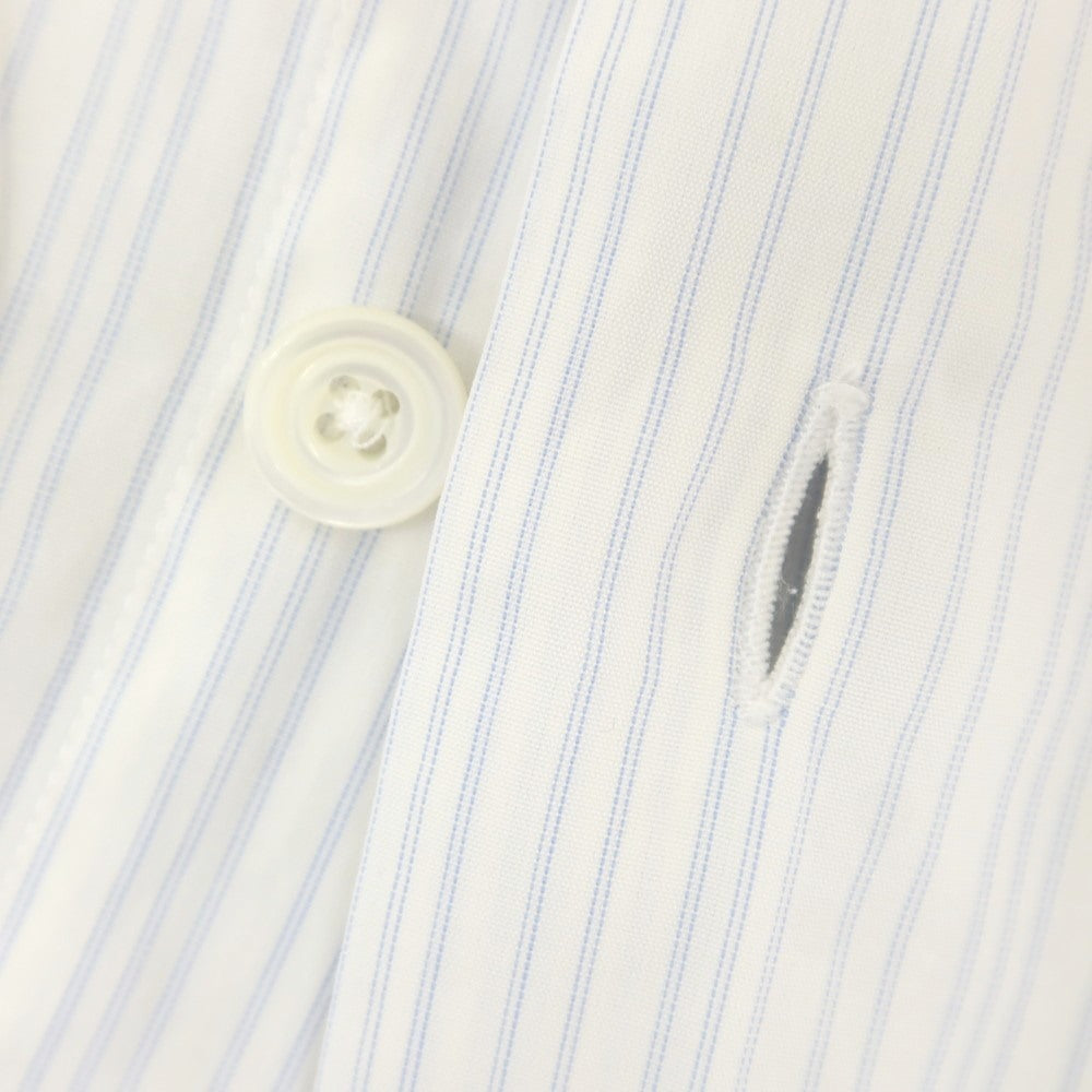[Used] Hermes HERMES Cotton Pinstripe Wide Collar Dress Shirt White x Blue [39] [Condition Rank C] [Men&