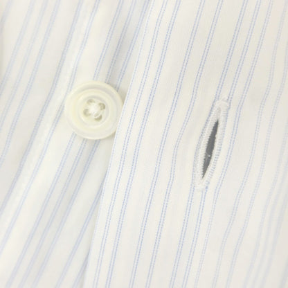 [Used] Hermes HERMES Cotton Pinstripe Wide Collar Dress Shirt White x Blue [39] [Condition Rank C] [Men&