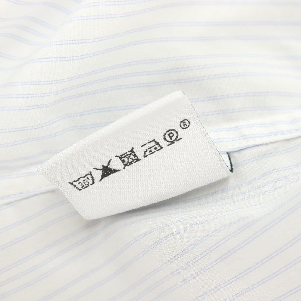 [Used] Hermes HERMES Cotton Pinstripe Wide Collar Dress Shirt White x Blue [39] [Condition Rank C] [Men&