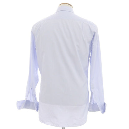 [Used] Turnbull &amp;amp; Asser Cotton Striped Double Cuff Wide Collar Dress Shirt Blue x White [39] [Condition Rank C] [Men&