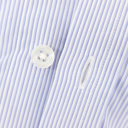 [Used] Turnbull &amp;amp; Asser Cotton Striped Double Cuff Wide Collar Dress Shirt Blue x White [39] [Condition Rank C] [Men&