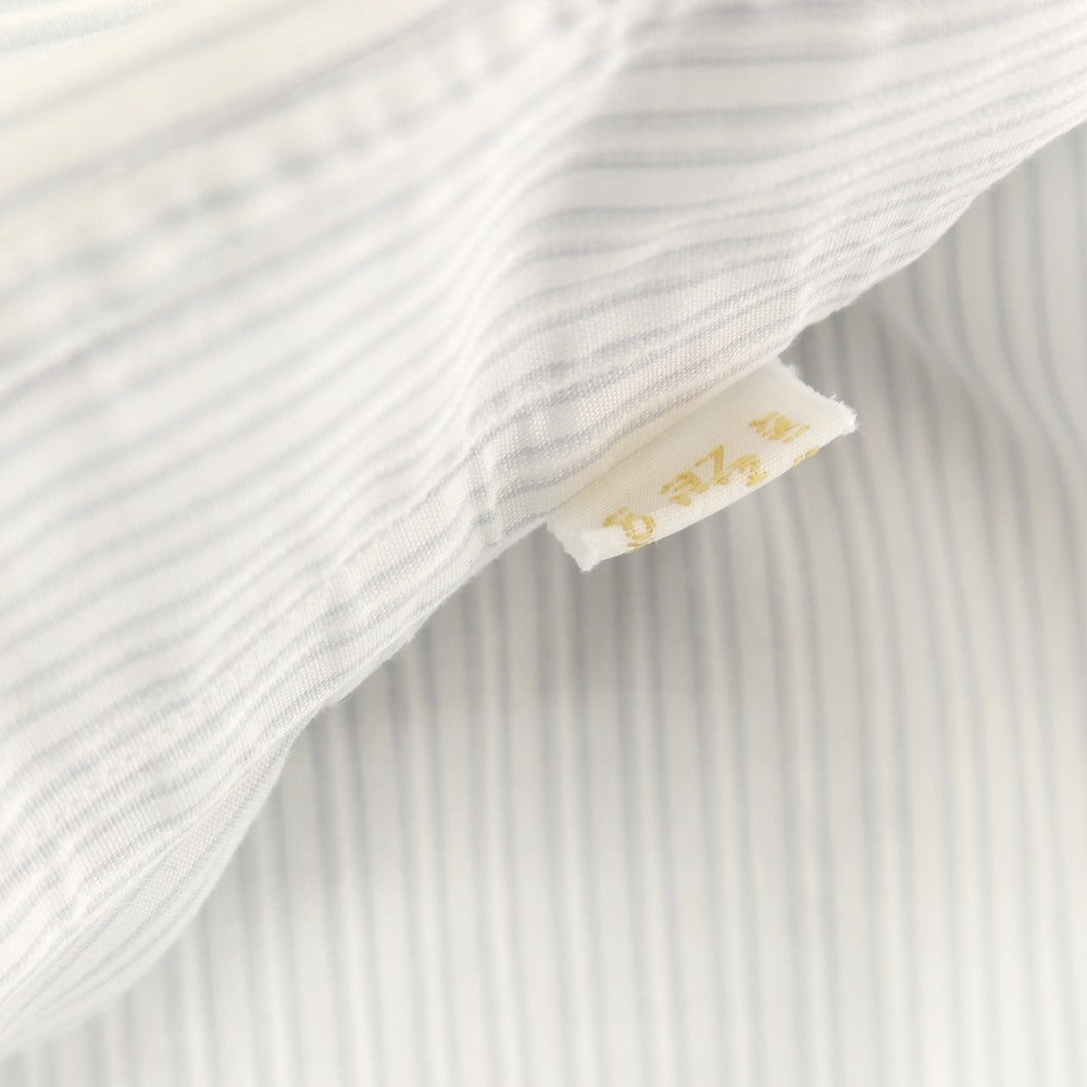 [Used] Brioni Cotton Striped Regular Collar Dress Shirt White x Blue Gray [37] [Condition Rank C] [Men&