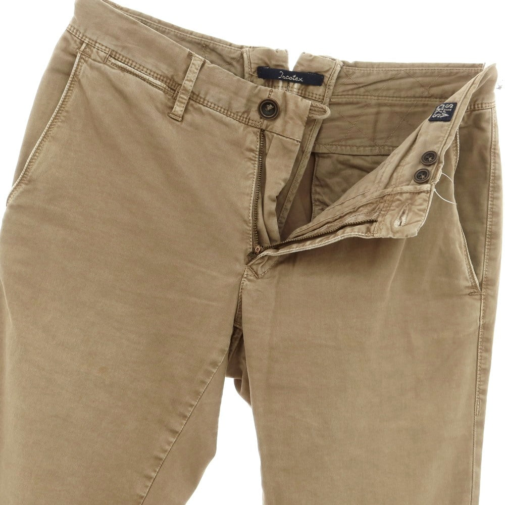 [Used] INCOTEX Stretch Cotton Casual Slacks Pants Dark Beige [30] [Condition Rank C] [Men&