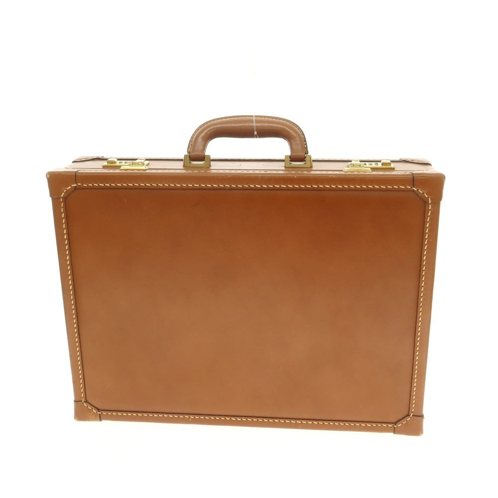 【中古】ギーブス＆ホークス GIEVES&amp;HAWKES レザー アタッシュケース ブラウン【 状態ランクC 】【 メンズ 】