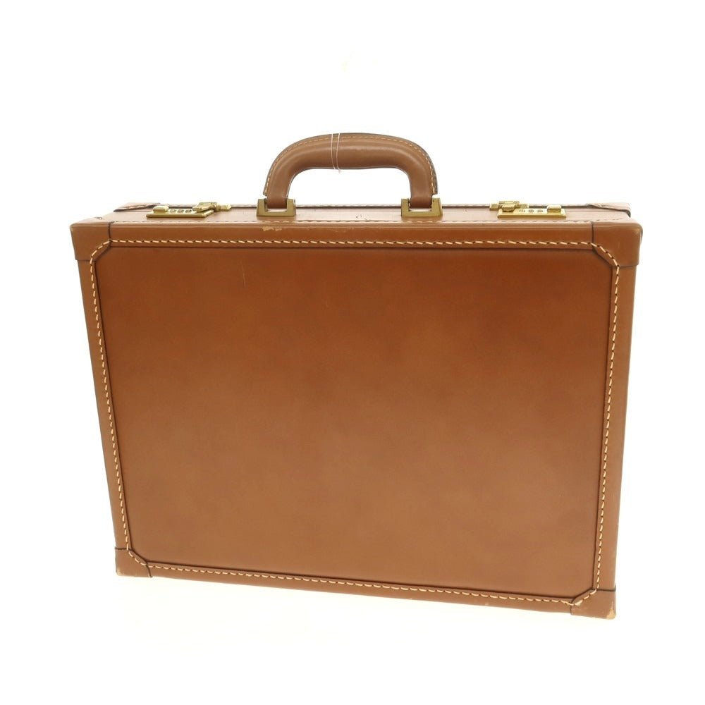 【中古】ギーブス＆ホークス GIEVES&amp;HAWKES レザー アタッシュケース ブラウン【 状態ランクC 】【 メンズ 】