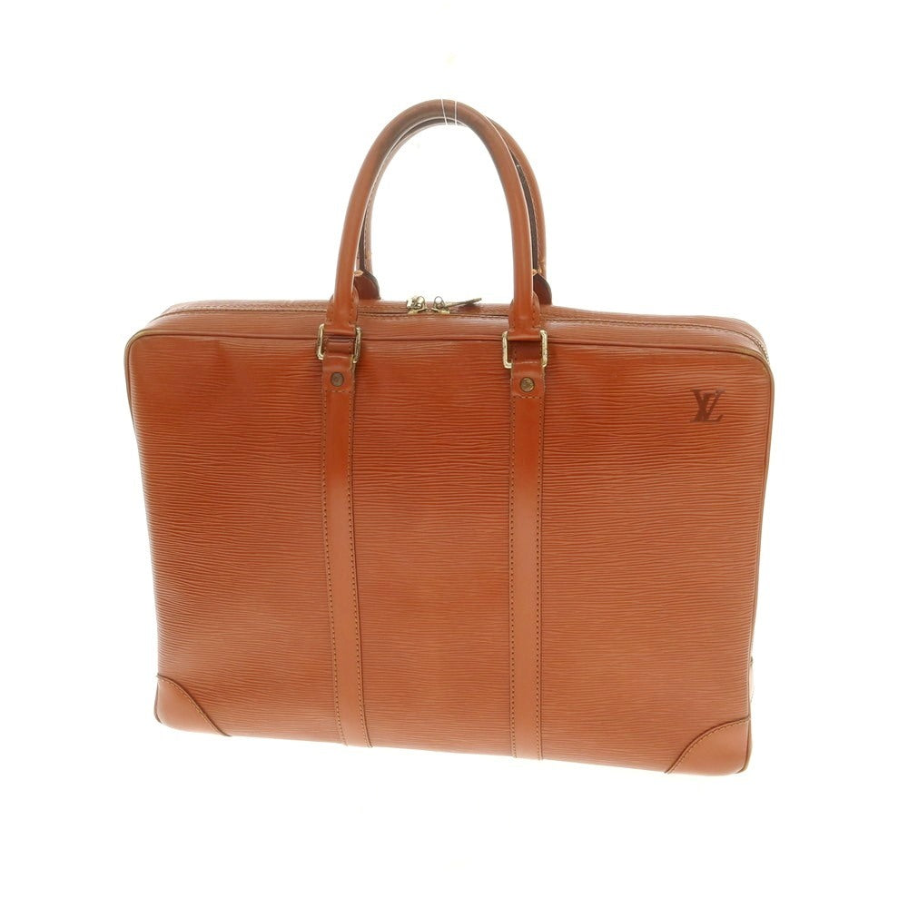 【中古】ルイ ヴィトン LOUIS VUITTON エピ ポルトドキュマン ヴォワヤージュ ブリーフケース ライトブラウン【 状態ランクD 】【 メンズ 】