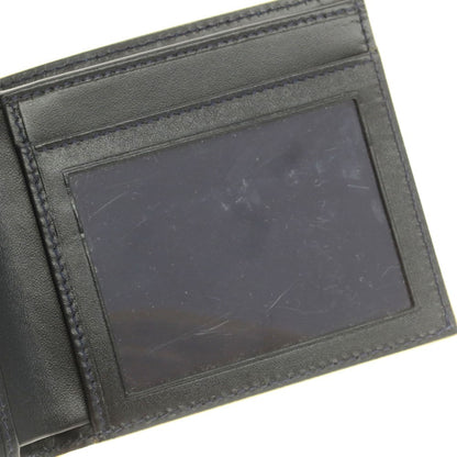 【中古】スマイソン SMYTHSON プリントレザー 二つ折り財布 ブルーxネイビー【 状態ランクB 】【 メンズ 】