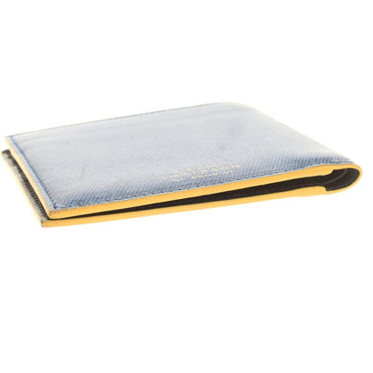 【中古】スマイソン SMYTHSON プリントレザー 二つ折り財布 ブルーxネイビー【 状態ランクB 】【 メンズ 】