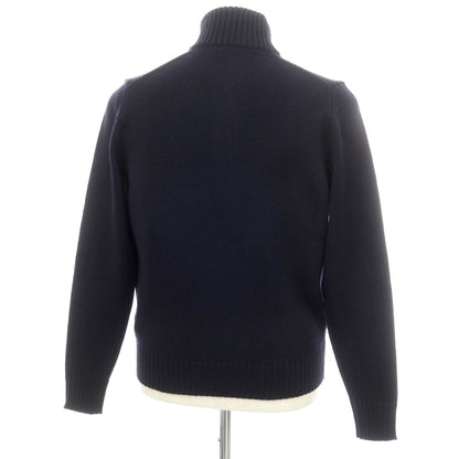 [New] ZANONE CHIOTO Kyoto mid gauge wool stand collar cardigan navy [44] [Condition rank N] [Men&