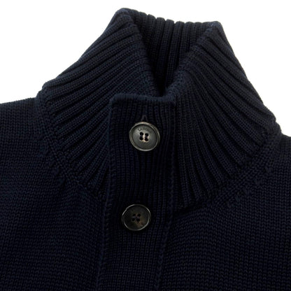 [New] ZANONE CHIOTO Kyoto mid gauge wool stand collar cardigan navy [44] [Condition rank N] [Men&