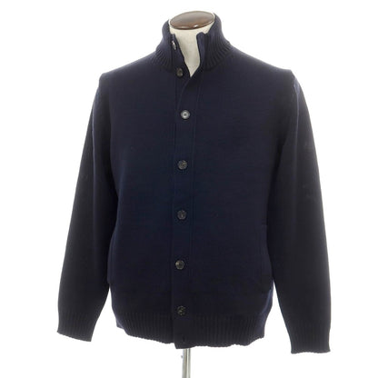 [New] ZANONE CHIOTO Kyoto Mid-gauge Wool Stand Collar Cardigan Navy [52] [Condition Rank N] [Men&