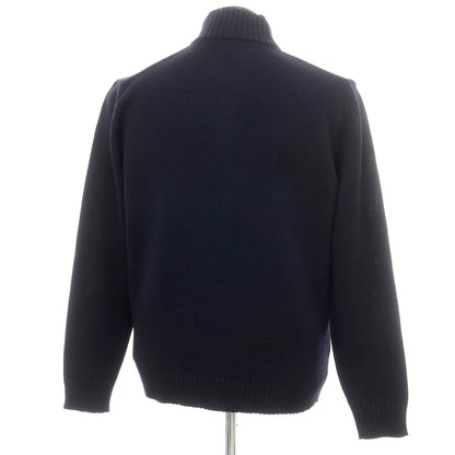 [New] ZANONE CHIOTO Kyoto Mid-gauge Wool Stand Collar Cardigan Navy [52] [Condition Rank N] [Men&