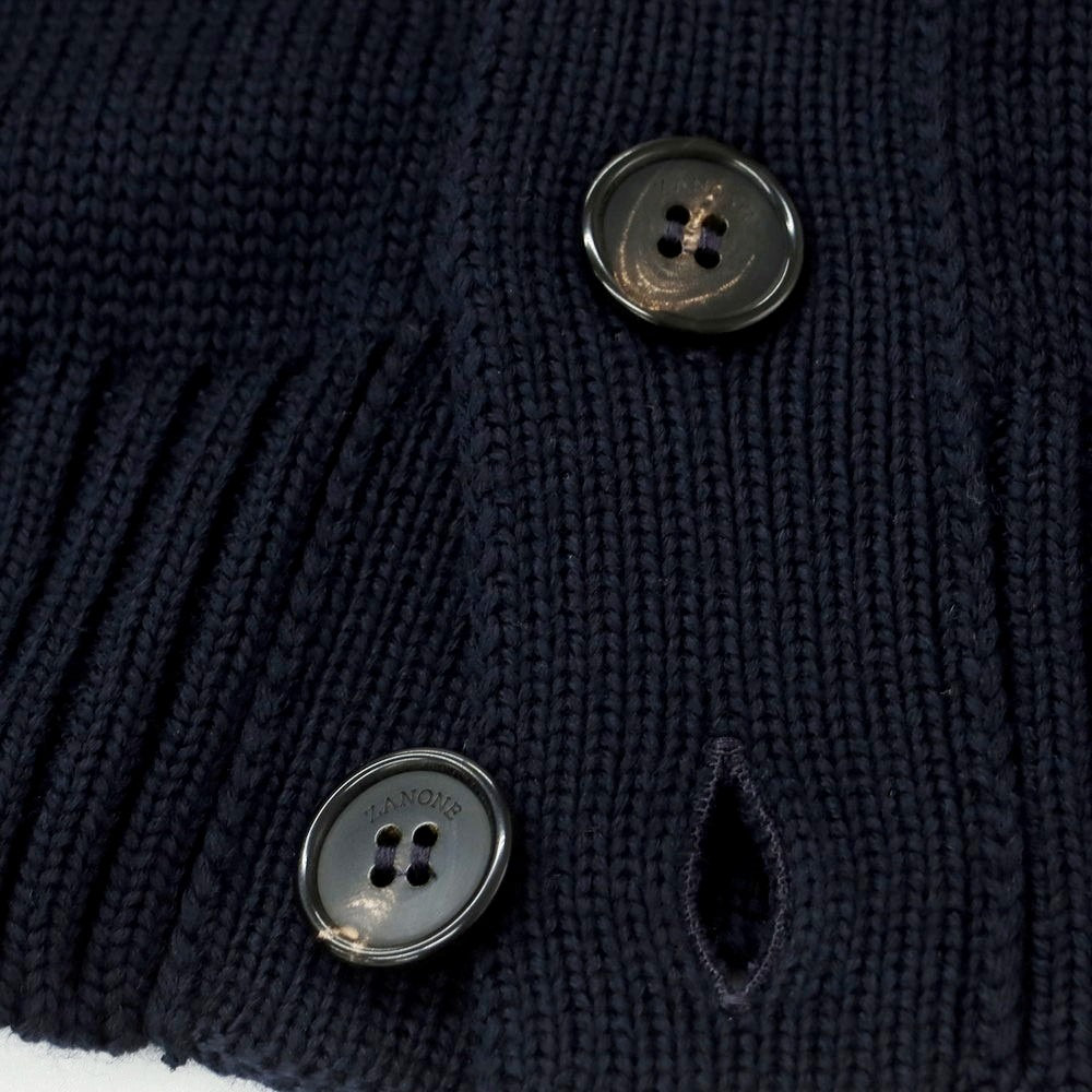 [New] ZANONE CHIOTO Kyoto Mid-gauge Wool Stand Collar Cardigan Navy [52] [Condition Rank N] [Men&