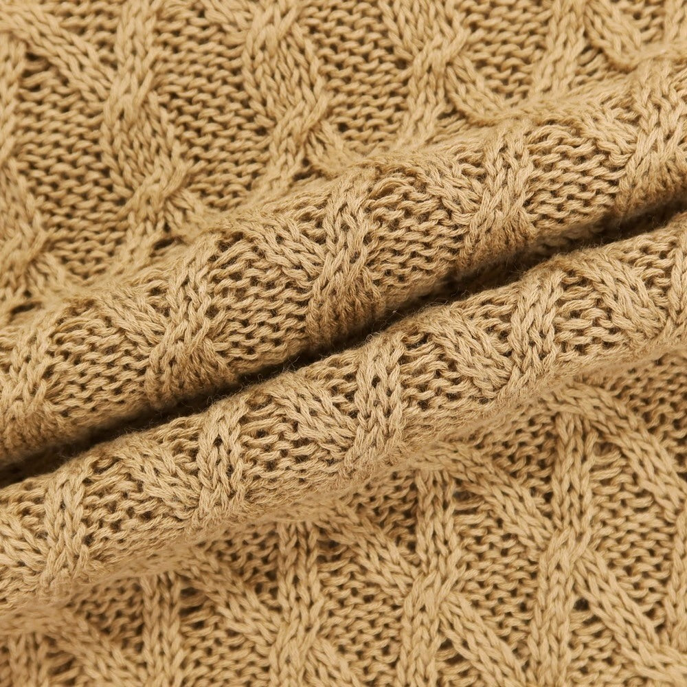 [Used] [Unused] ZANONE Linen Cotton Crew Neck Pullover Knit Camel Beige [50] [Condition Rank S] [Men&