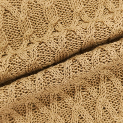 [Used] [Unused] ZANONE Linen Cotton Crew Neck Pullover Knit Camel Beige [50] [Condition Rank S] [Men&
