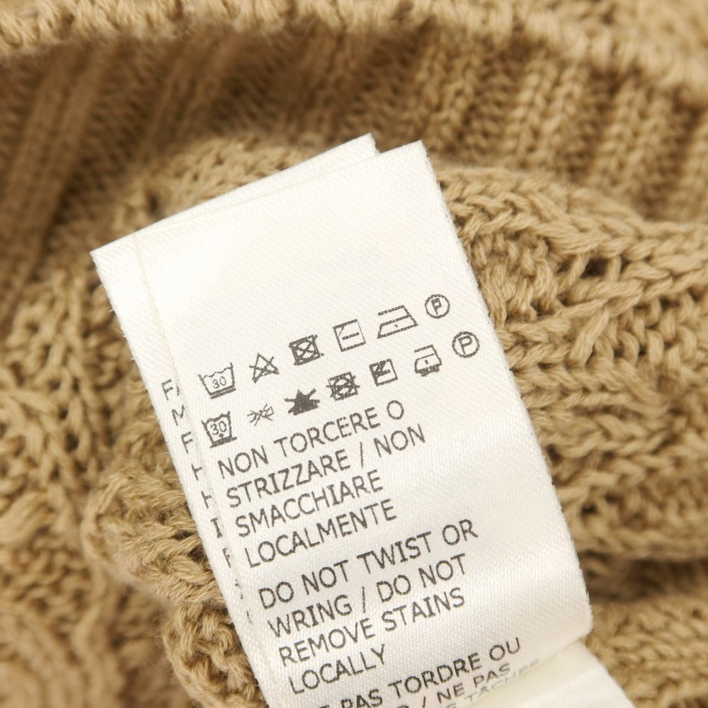 [Used] [Unused] ZANONE Linen Cotton Crew Neck Pullover Knit Camel Beige [50] [Condition Rank S] [Men&