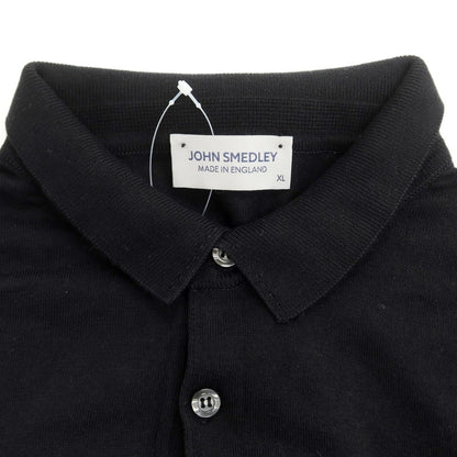 【中古】ジョンスメドレー JOHN SMEDLEY ハイゲージ コットン 半袖 ポロニット ブラック【 XL 】【 状態ランクB 】【 メンズ 】