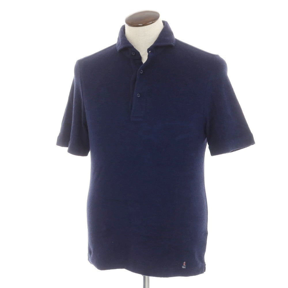 [Used] GUY ROVER Cotton pile short sleeve polo shirt, navy [XL] [Condition rank B] [Men&