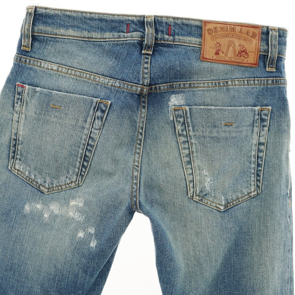 [Used] SIVIGLIA Distressed &amp;amp; Repaired Stretch Cotton Jeans Denim Pants Blue [30] [Condition Rank B] [Men&