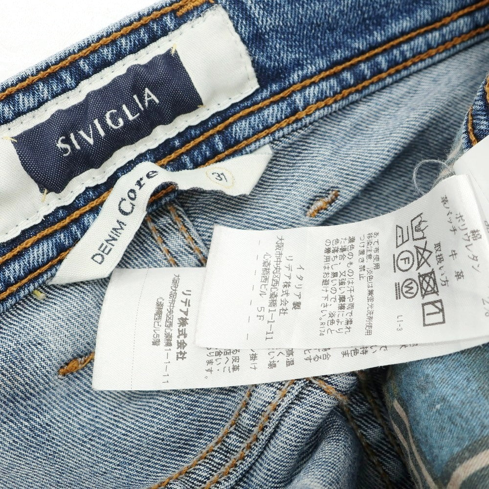 【中古】シビリア SIVIGLIA ダメージ加工 ストレッチ コットン ジーンズ デニムパンツ ブルー【 31 】【 状態ランクB 】【 メンズ 】