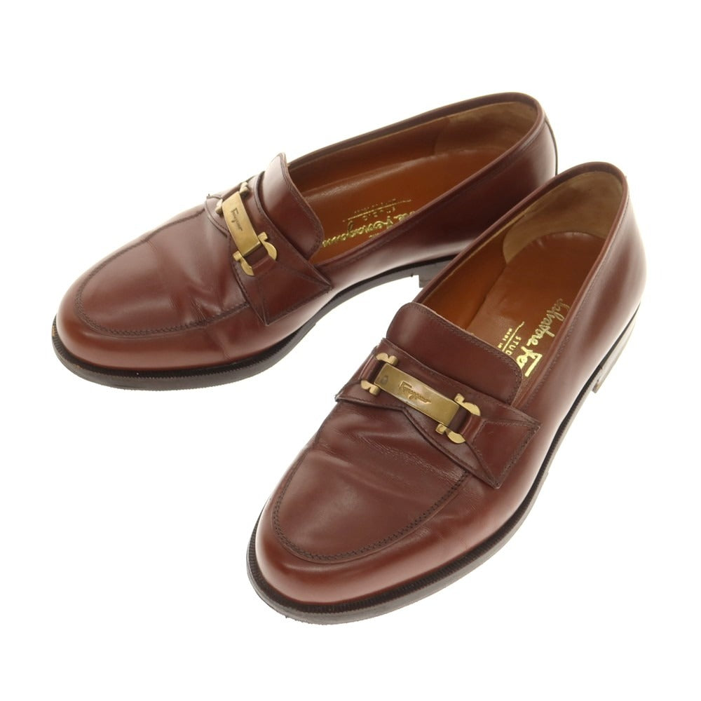 [Used] Salvatore Ferragamo bit loafers, brown [6 1/2EE] [Condition rank B] [Men&