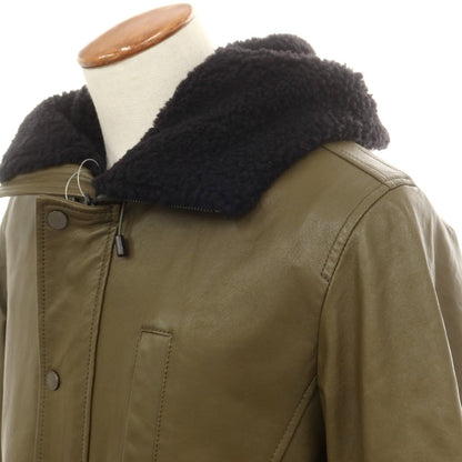 【中古】ジョセフアブード JOSEPH ABBOUD ラムレザー フーデッドコート オリーブカーキ【 M 】【 状態ランクA 】【 メンズ 】