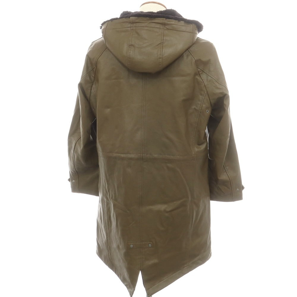 【中古】ジョセフアブード JOSEPH ABBOUD ラムレザー フーデッドコート オリーブカーキ【サイズM】【 状態ランクA 】【 メンズ 】 [DPD]