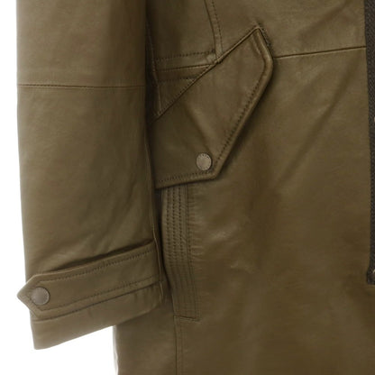 【中古】ジョセフアブード JOSEPH ABBOUD ラムレザー フーデッドコート オリーブカーキ【 M 】【 状態ランクA 】【 メンズ 】