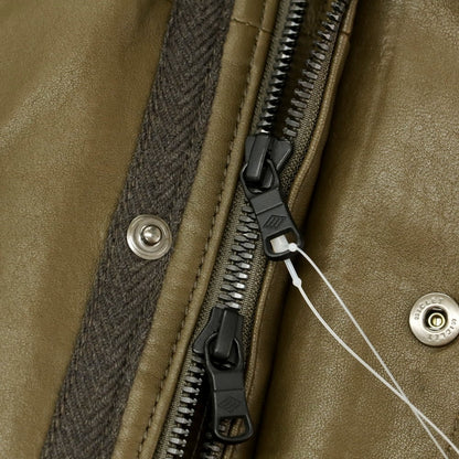 【中古】ジョセフアブード JOSEPH ABBOUD ラムレザー フーデッドコート オリーブカーキ【 M 】【 状態ランクA 】【 メンズ 】