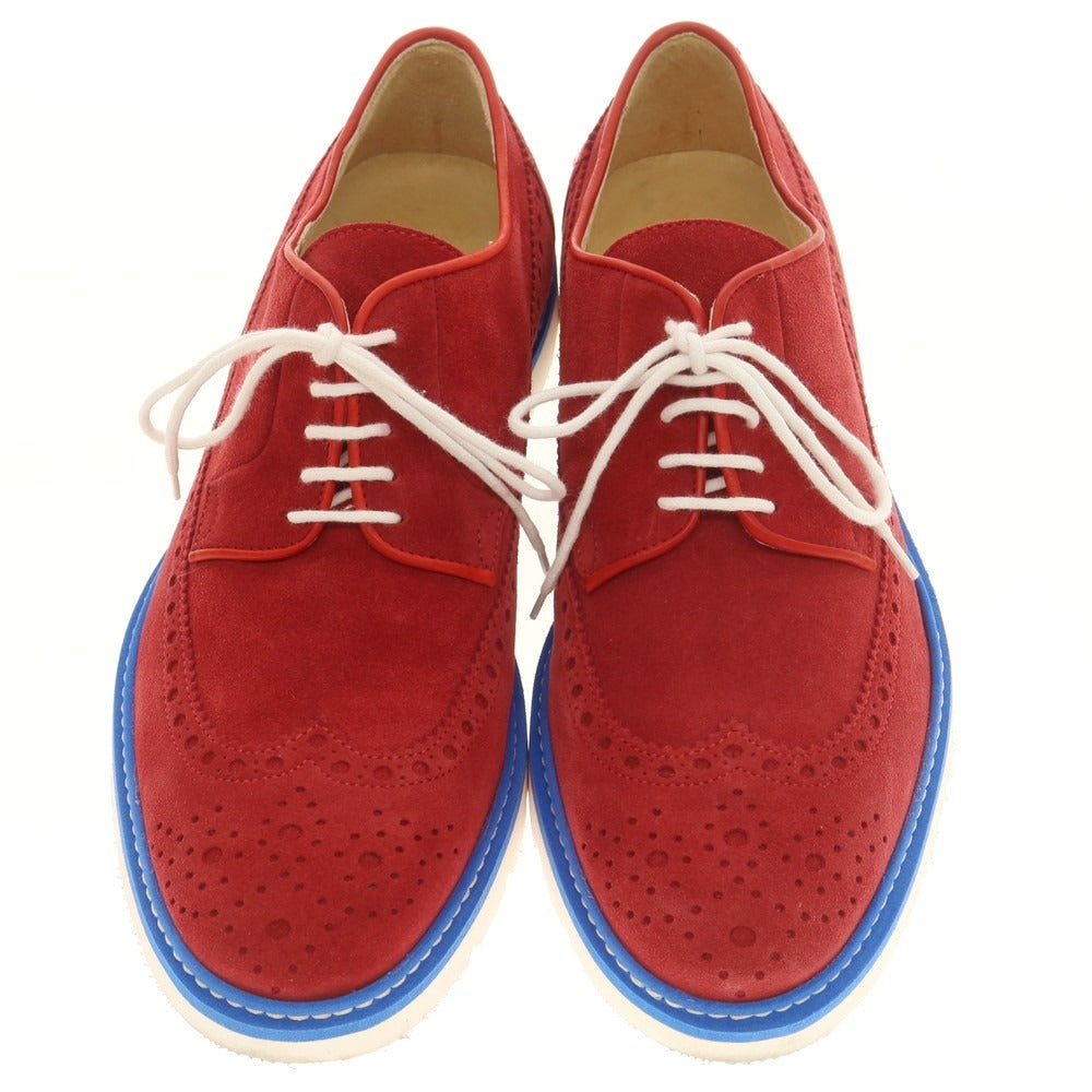 [Used] BOEMOS Suede Wingtip Dress Shoes Red x Blue [40] [Condition Rank A] [Men&