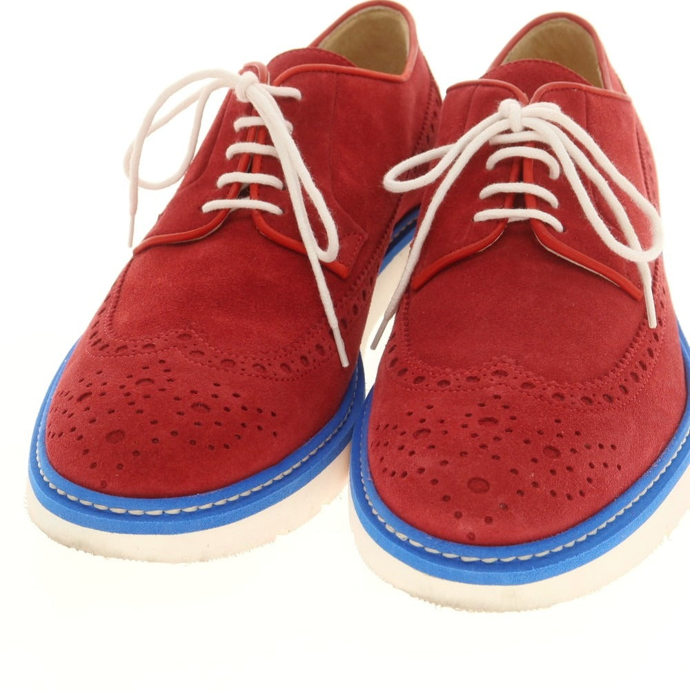 [Used] BOEMOS Suede Wingtip Dress Shoes Red x Blue [40] [Condition Rank A] [Men&