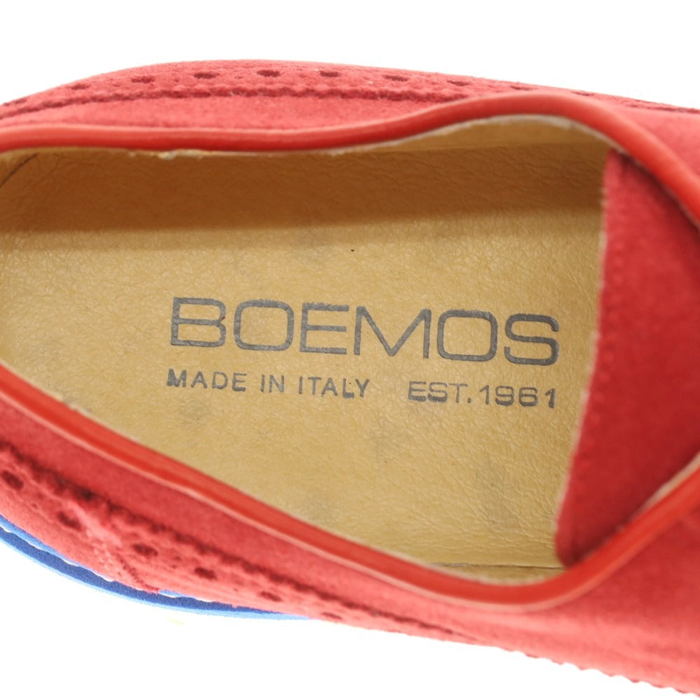 [Used] BOEMOS Suede Wingtip Dress Shoes Red x Blue [40] [Condition Rank A] [Men&