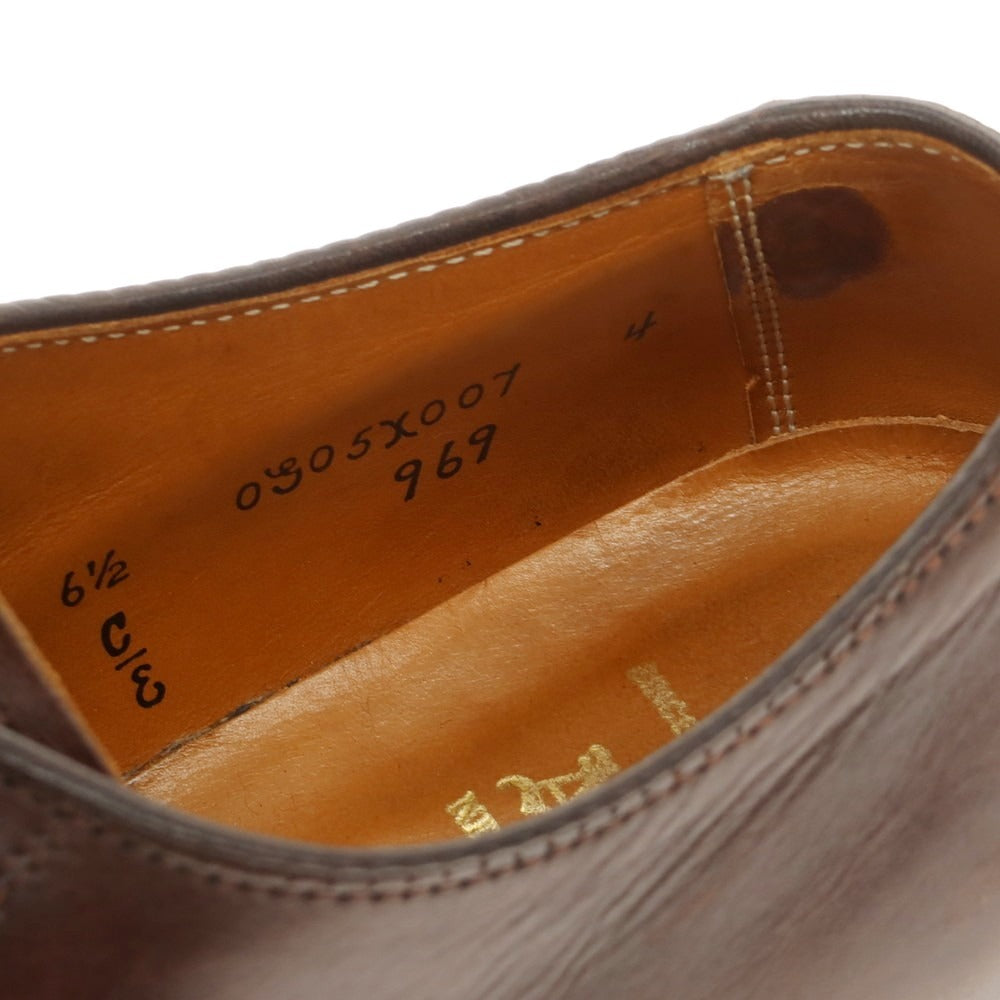 [Used] Alden 969 Calfskin Plain Toe Dress Shoes Brown [6 1/2 E] [Condition Rank C] [Men&