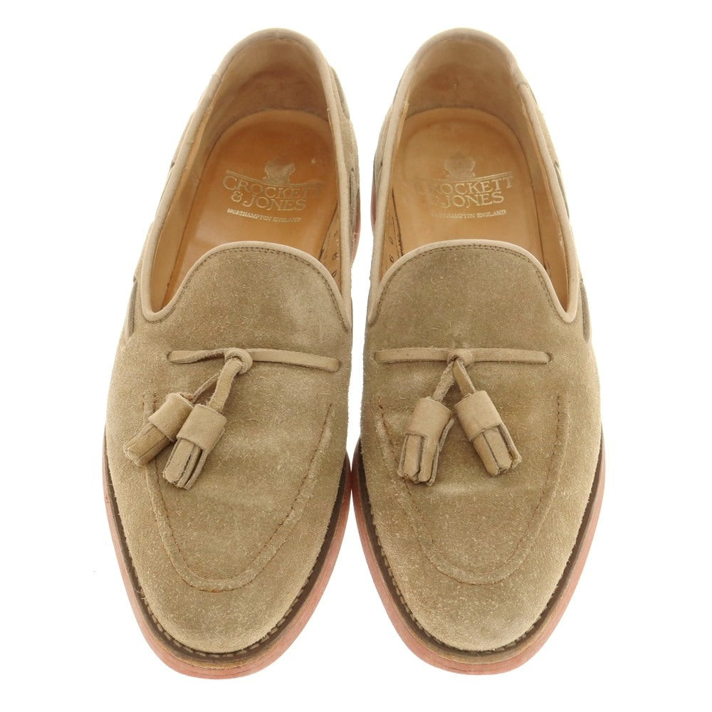 [Used] Crockett &amp;amp; Jones BECKENHAM Suede Tassel Loafers Beige [6D] [Condition Rank C] [Men&