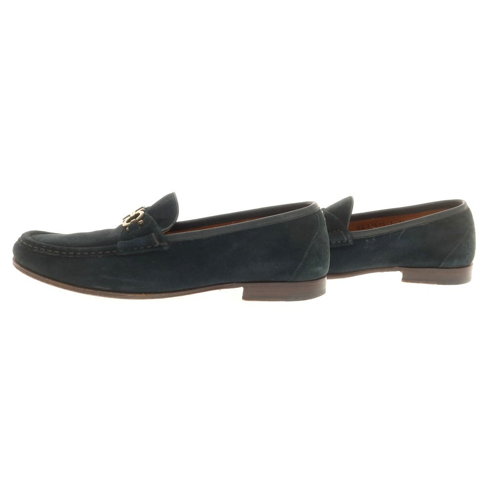 [Used] Salvatore Ferragamo Suede Bit Loafers Navy [6 1/2EE] [Condition Rank B] [Men&