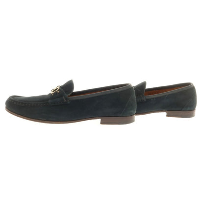 [Used] Salvatore Ferragamo Suede Bit Loafers Navy [6 1/2EE] [Condition Rank B] [Men&