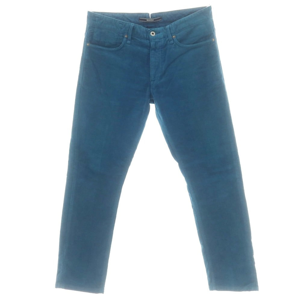 【中古】インコテックス INCOTEX ストレッチ コットン 5ポケットパンツ ダークターコイズ系【 33 】【 状態ランクC 】【 メンズ 】