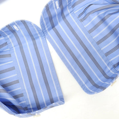 【中古】シャルベ CHARVET コットン ストライプ ドレスシャツ ブルーxホワイト【 38 】【 状態ランクB 】【 メンズ 】