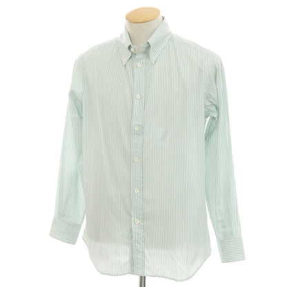 [Used] INDIVIDUALIZED SHIRTS Cotton Striped BD Shirt Light Green x White [No description (S rank)] [Condition rank B] [Men&
