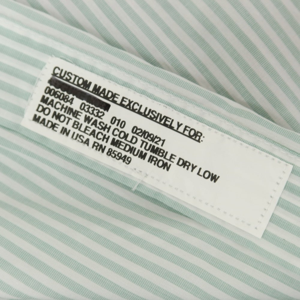 [Used] INDIVIDUALIZED SHIRTS Cotton Striped BD Shirt Light Green x White [No description (S rank)] [Condition rank B] [Men&