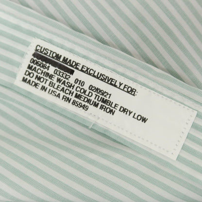 [Used] INDIVIDUALIZED SHIRTS Cotton Striped BD Shirt Light Green x White [No description (S rank)] [Condition rank B] [Men&