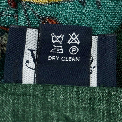 【中古】ドレイクス DRAKES ウール プリント ストール グリーン【 状態ランクA 】【 メンズ 】