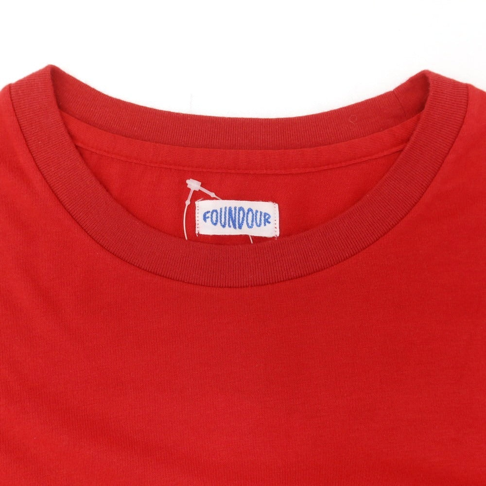 [Used] FOUNDOUR 2025 Spring/Summer Cotton Polyester Crew Neck Short Sleeve T-Shirt Red [3] [Condition Rank A] [Men&