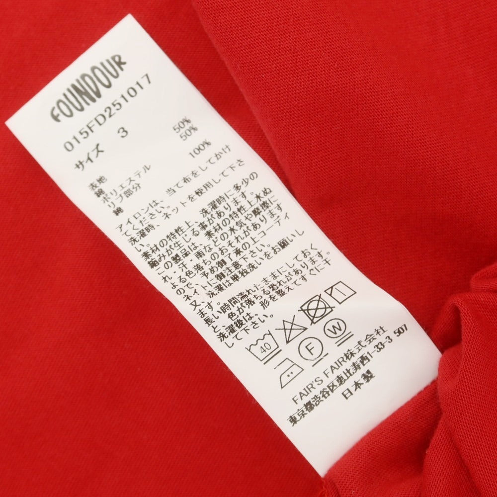 [Used] FOUNDOUR 2025 Spring/Summer Cotton Polyester Crew Neck Short Sleeve T-Shirt Red [3] [Condition Rank A] [Men&